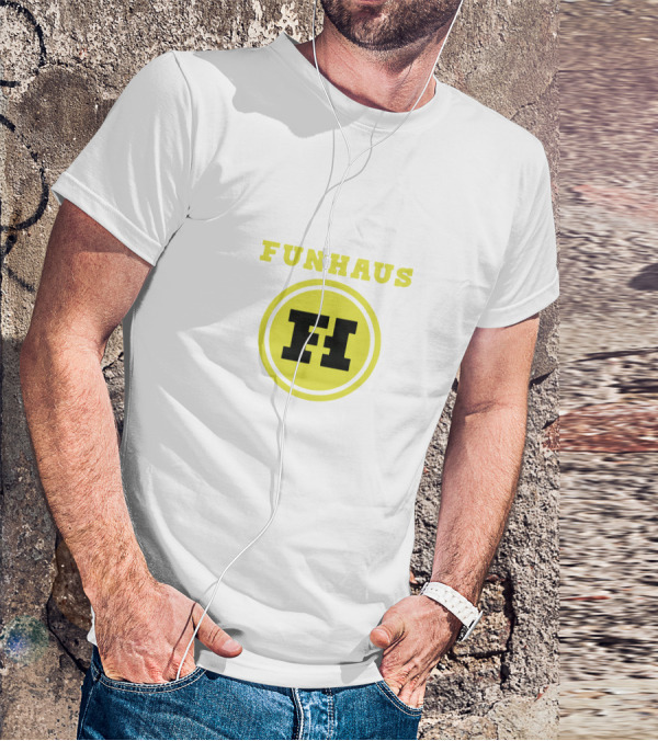 Funhaus FH Logo In Yellow Circle T-Shirt