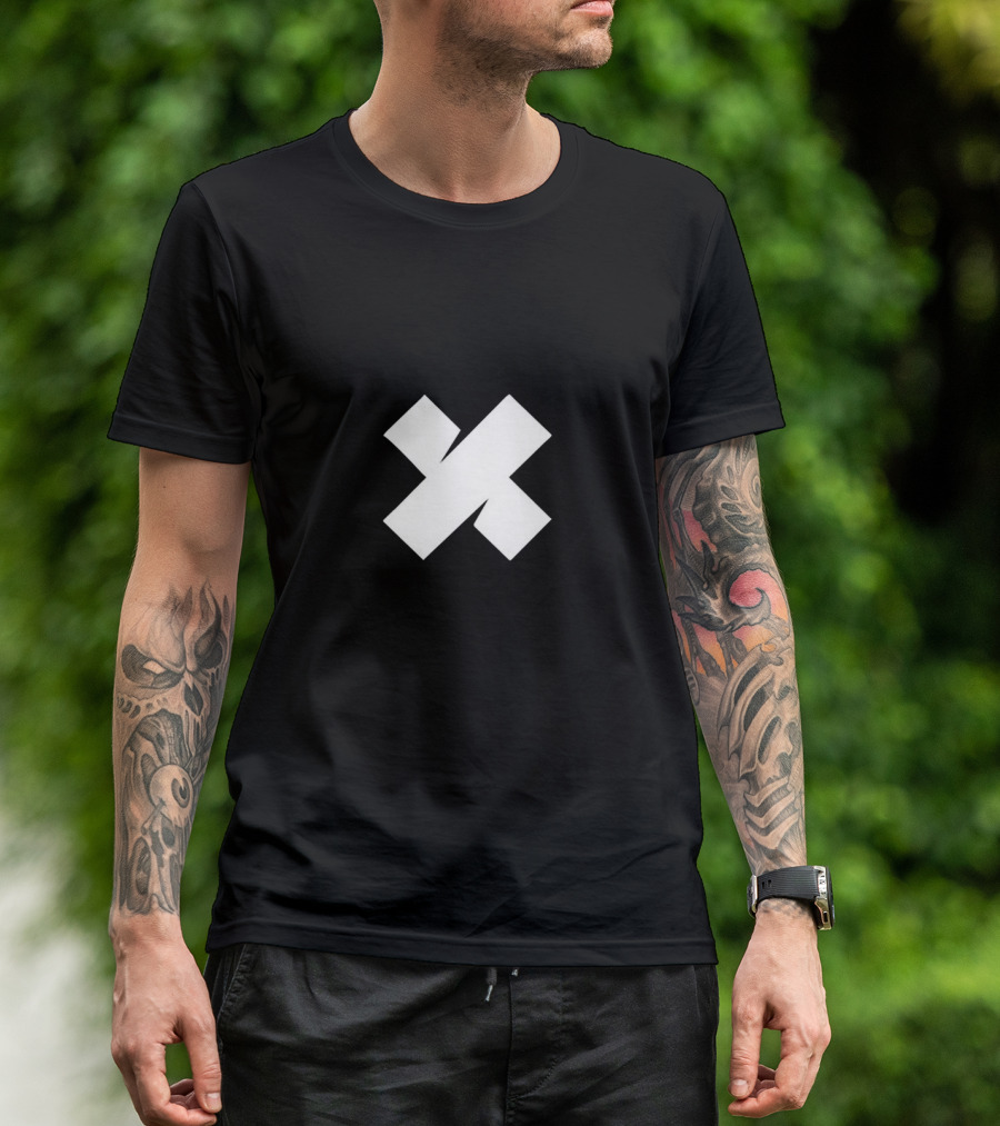 XPLR Logo Black White Minimalist T-Shirt