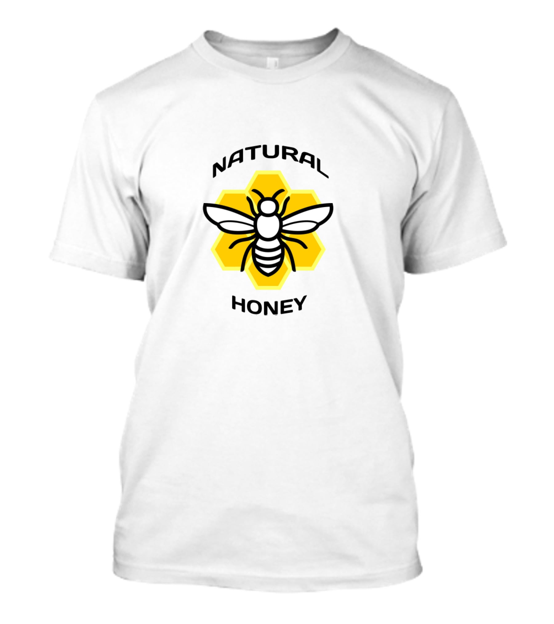 Natural Honey Bee Hexagon T-Shirt