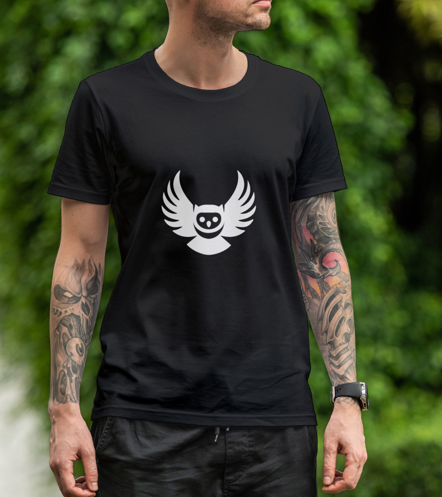 Smii7y Owl Logo With Wings T-Shirt