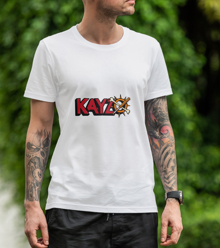 KAYZO Bones And Bat Symbol With Compass T-Shirt