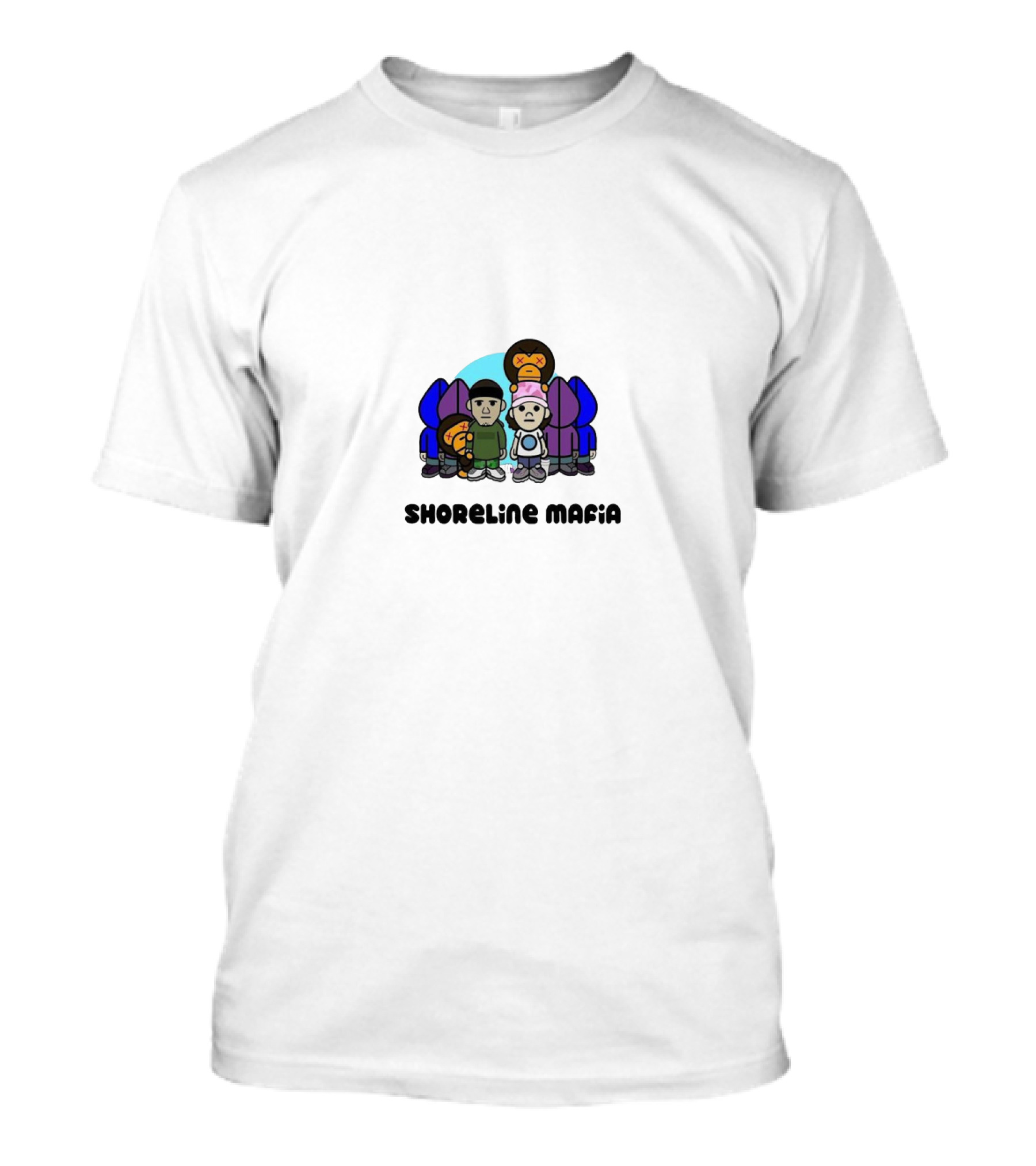 Shoreline Mafia Cartoon Characters Group Image T-Shirt
