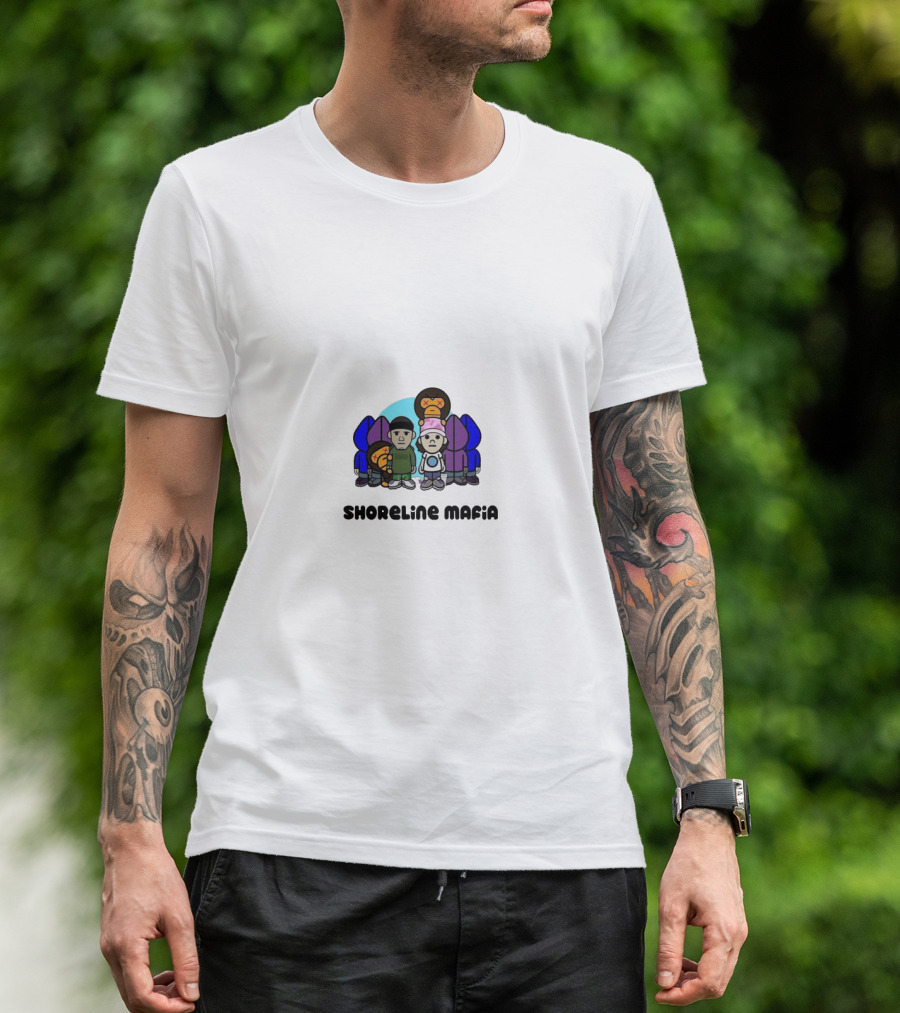 Shoreline Mafia Cartoon Characters Group Image T-Shirt