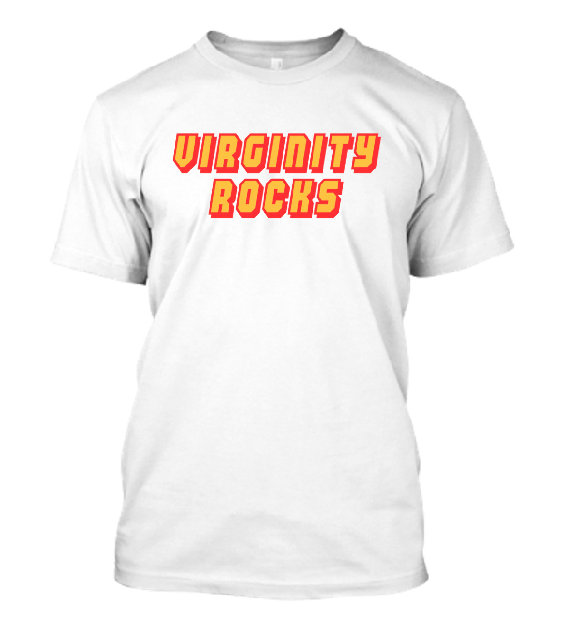 Virginity Rocks Retro Bold Text Iconic T-Shirt