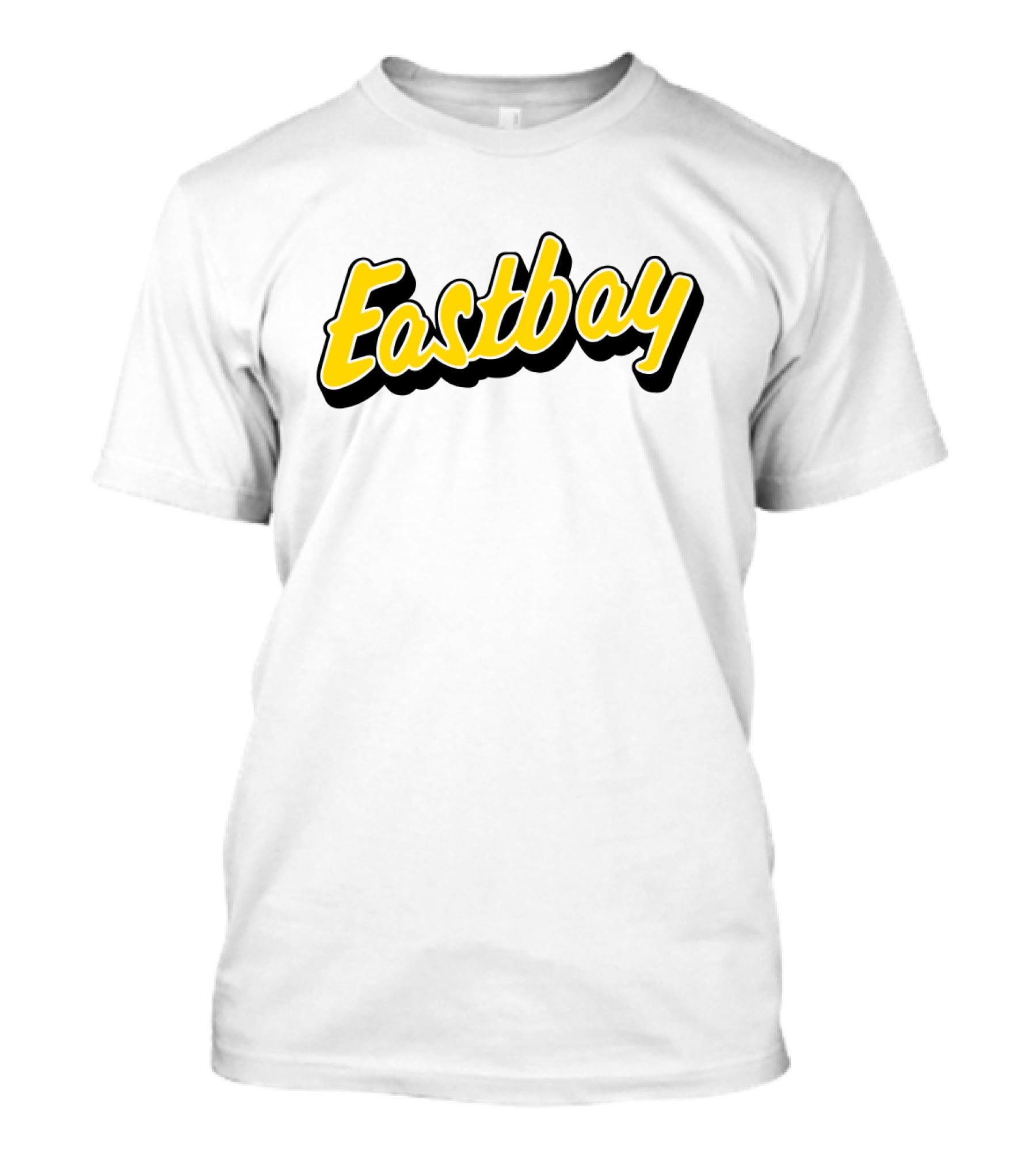 Eastbay Yellow Outline Bold Script T-Shirt