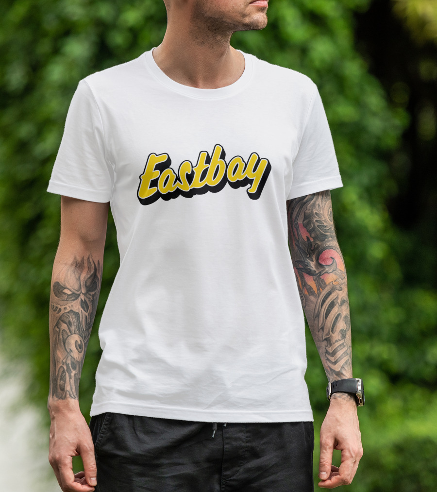 Eastbay Yellow Outline Bold Script T-Shirt