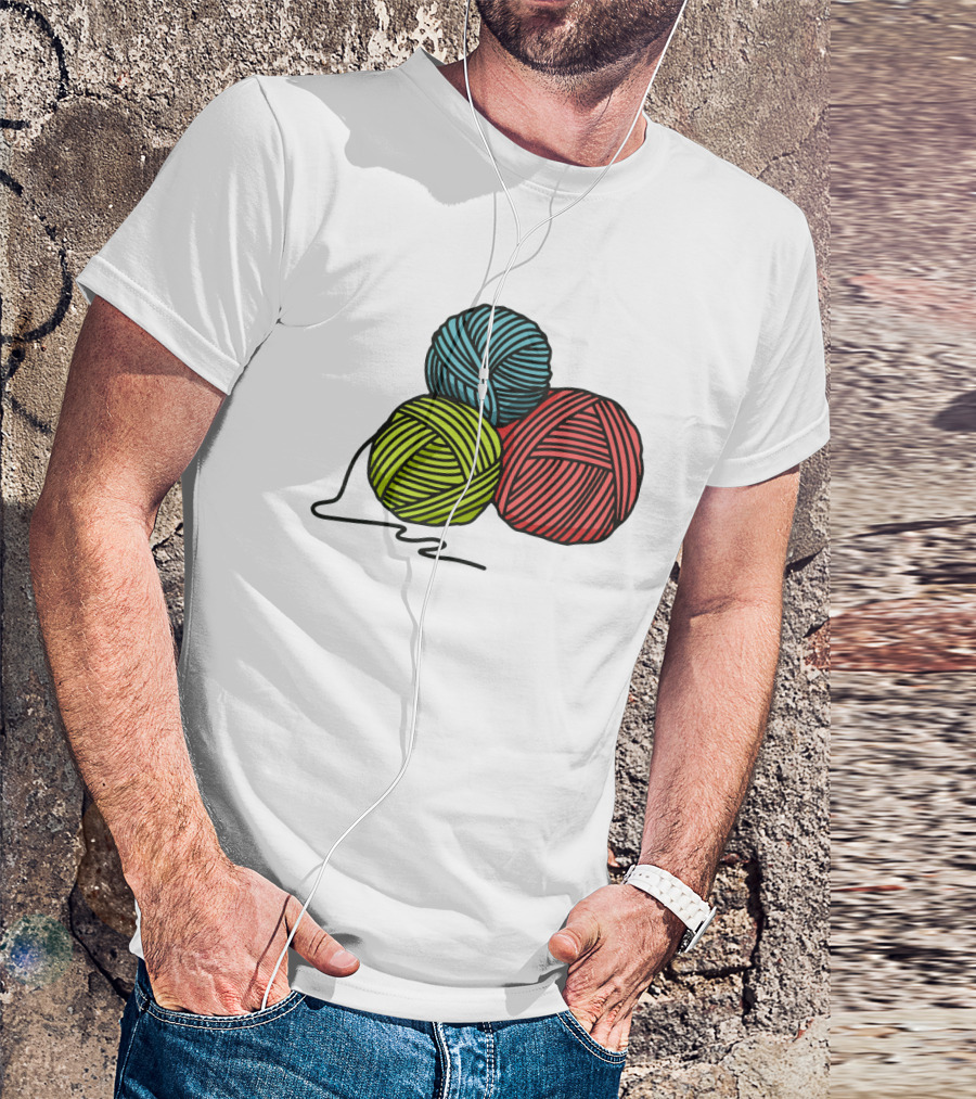 Yarn Balls Blue Green Red T-Shirt