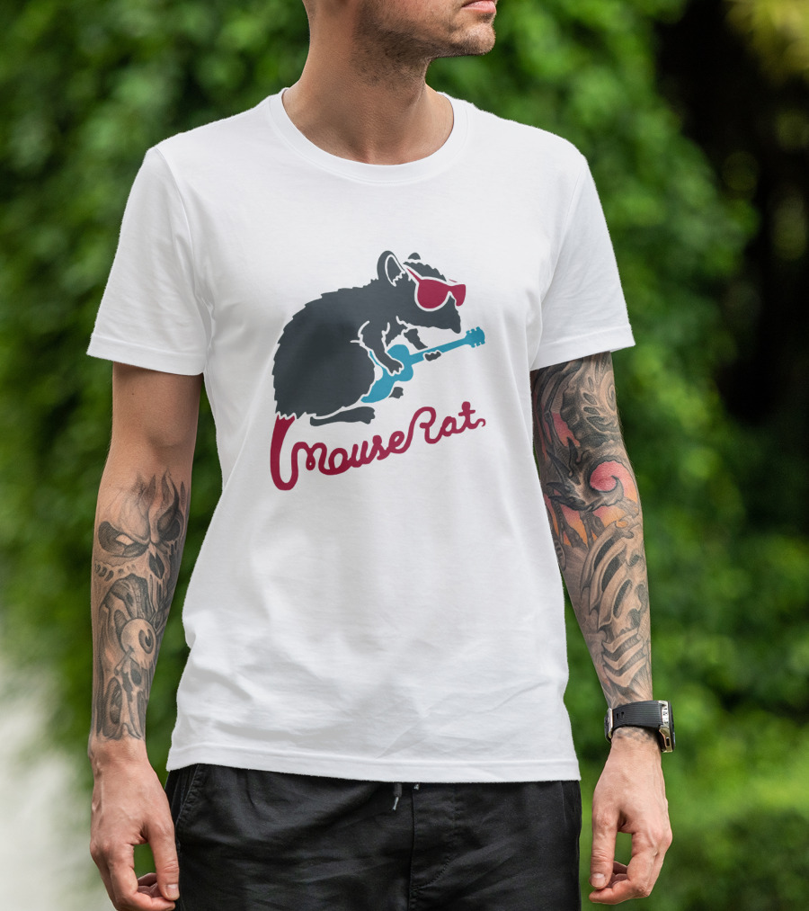 Mouse Rat Sunglasses Guitar T-Shirt
