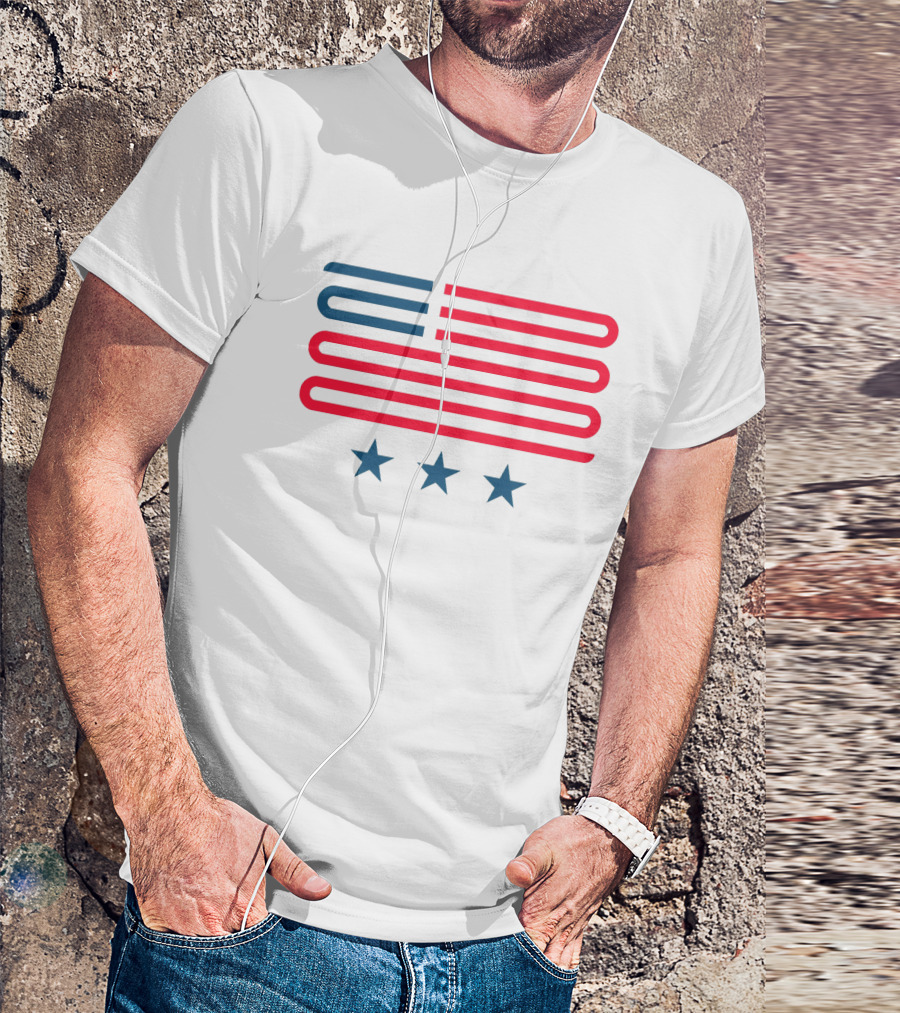 American Flag Three Stars Stripes USA Flag T-Shirt