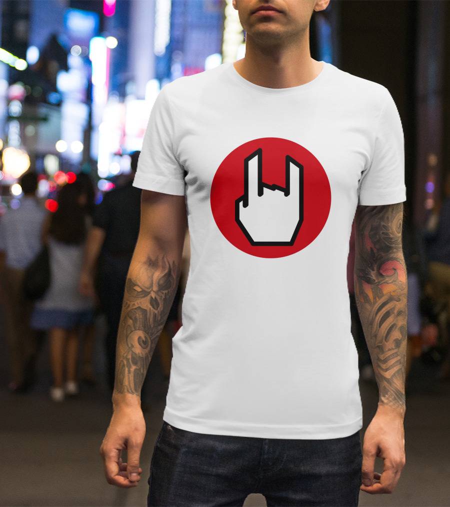 EMP Metal Hand Gesture Symbol T-Shirt