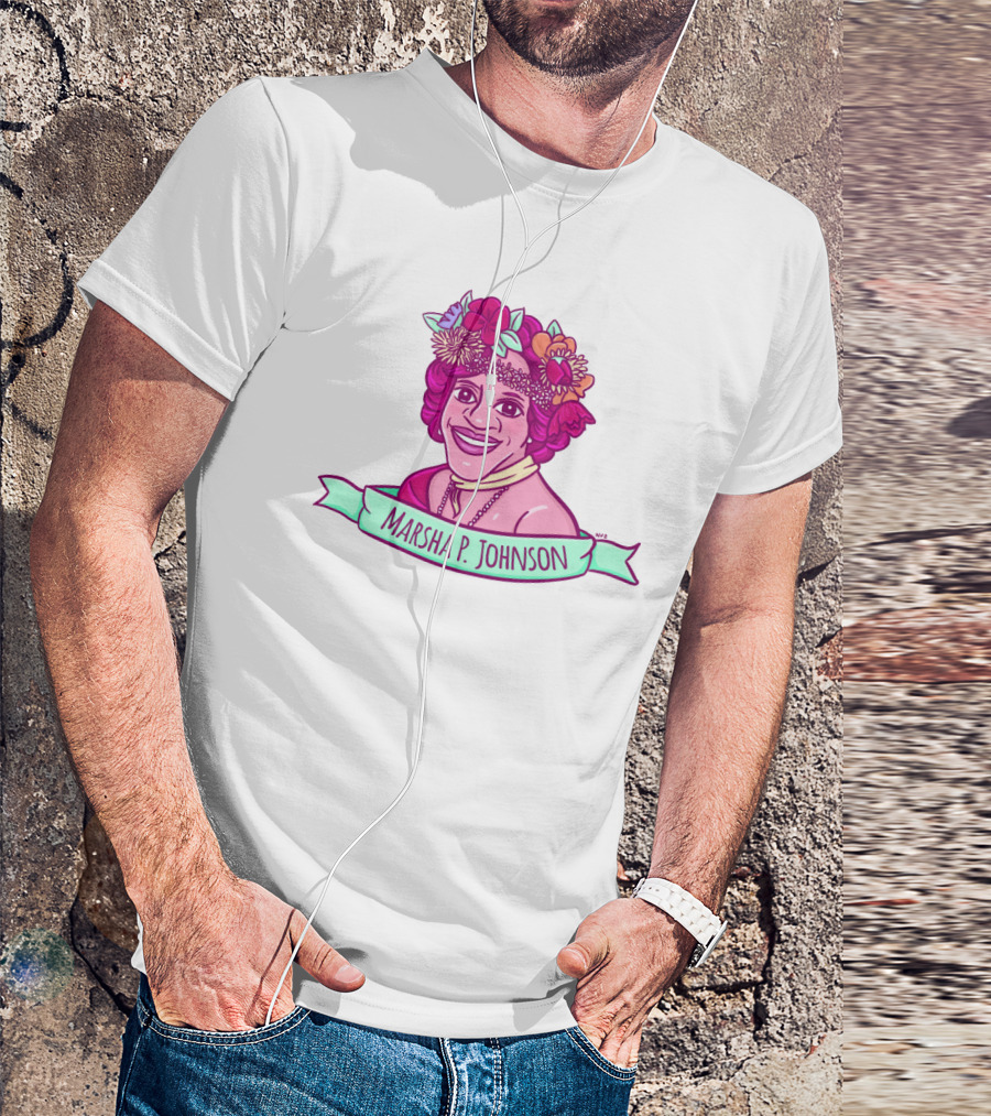 Marsha P. Johnson Flower Crown T-Shirt
