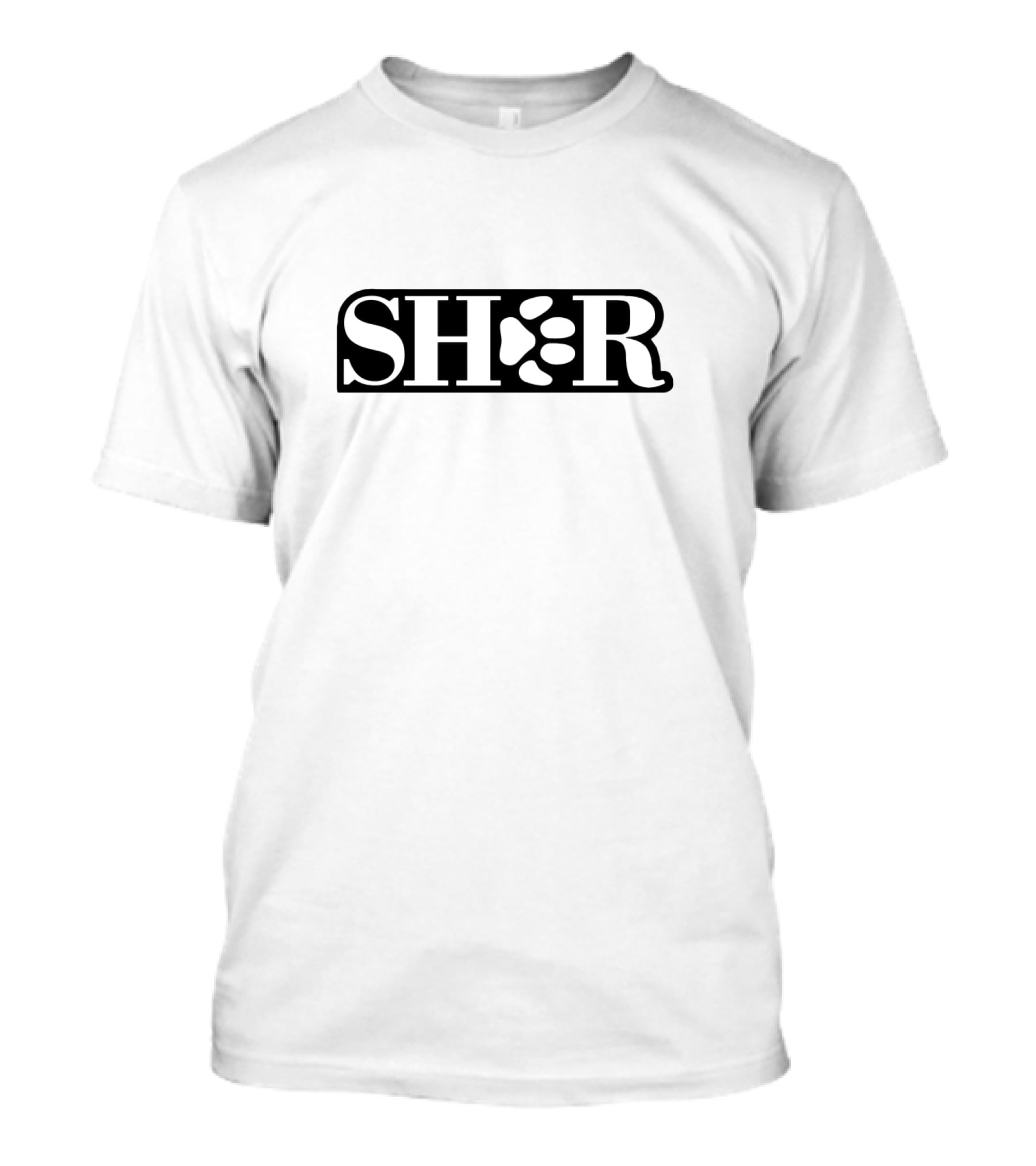 SHER Paw Print Bold Letters T-Shirt