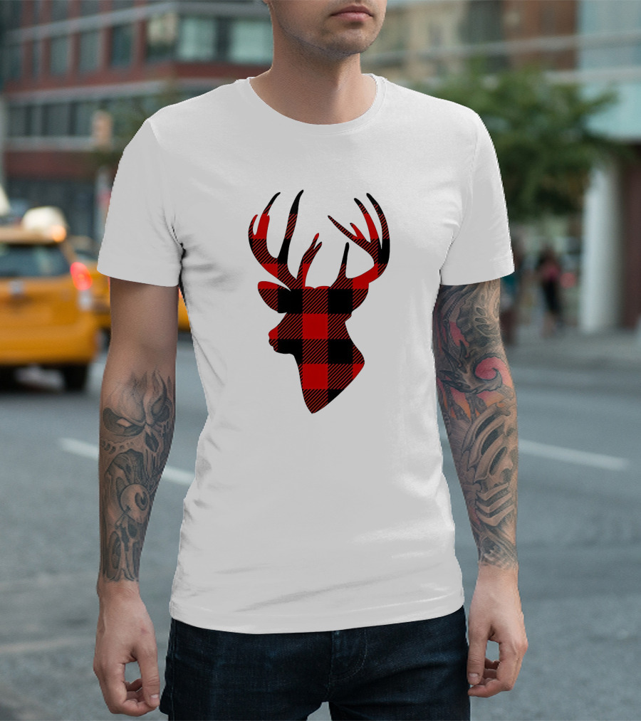 Buffalo Plaid Deer T-Shirt