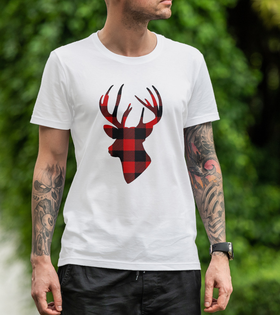 Buffalo Plaid Deer T-Shirt