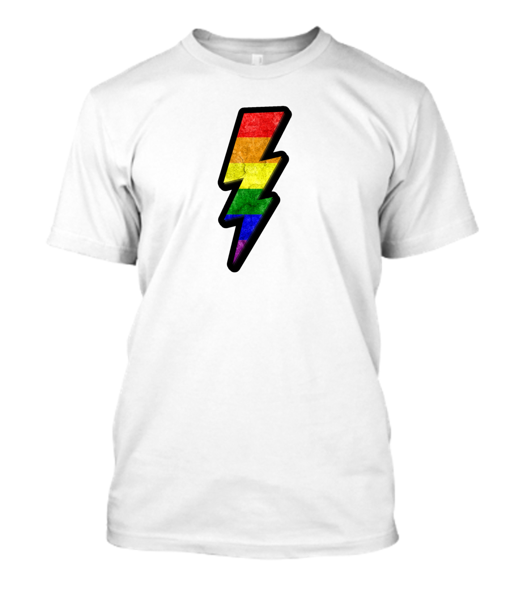 Rainbow Lightning Bolt Pride Colors T-Shirt