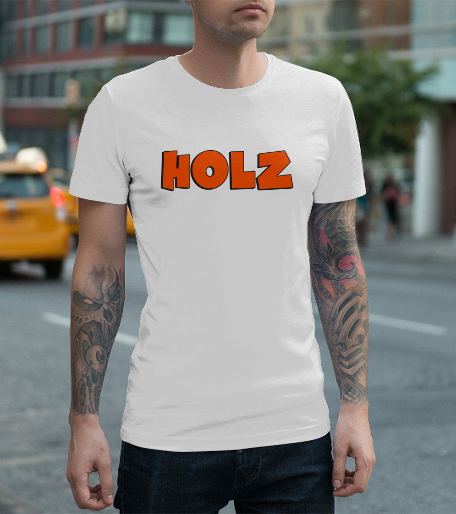 HOLZ Bold Orange Text T-Shirt