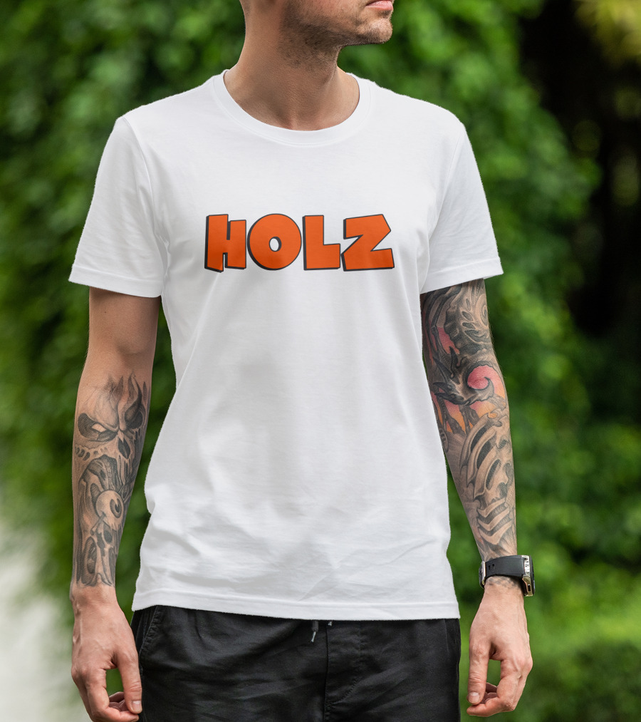 HOLZ Bold Orange Text T-Shirt