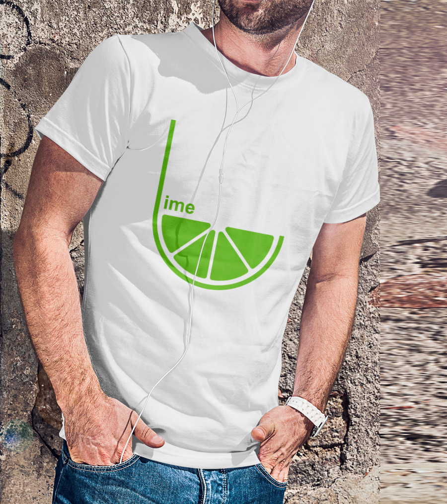 Lime Ime Slice Clever Typography T-Shirt