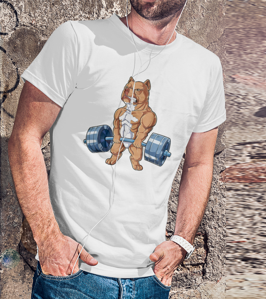 Deadlift Bulldog Barbell Power T-Shirt
