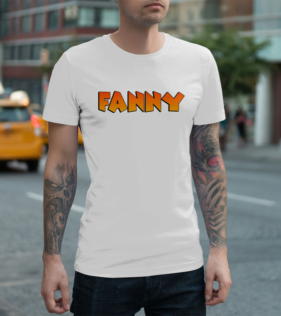 Fanny Bold Gradient Block Lettering T-Shirt