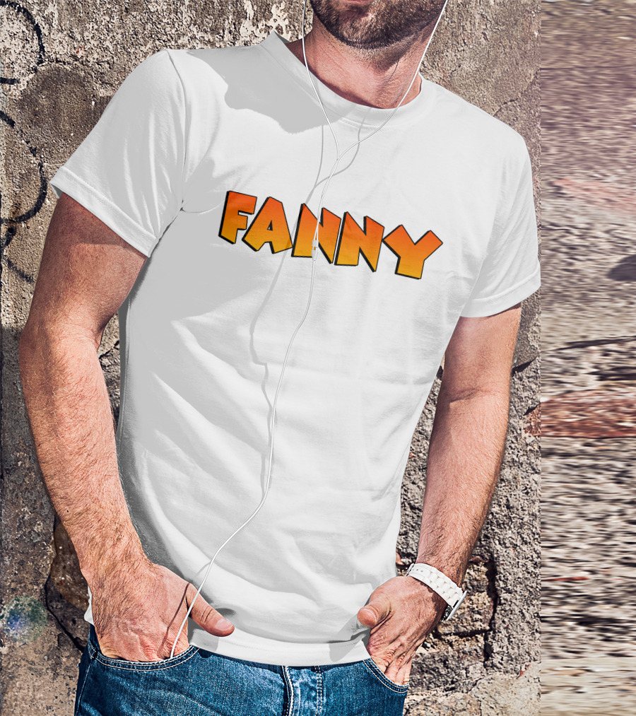 Fanny Bold Gradient Block Lettering T-Shirt