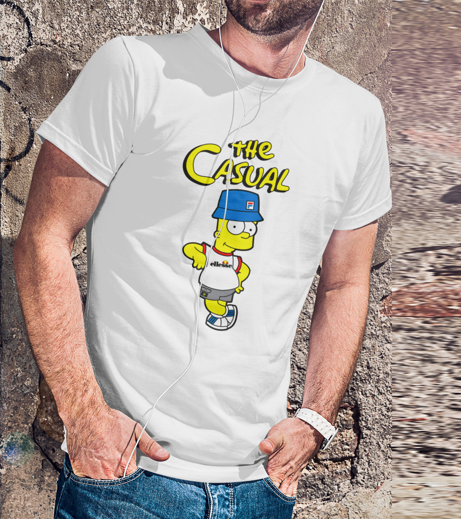 The Casual Bart Parody Ellesse Fila T-Shirt