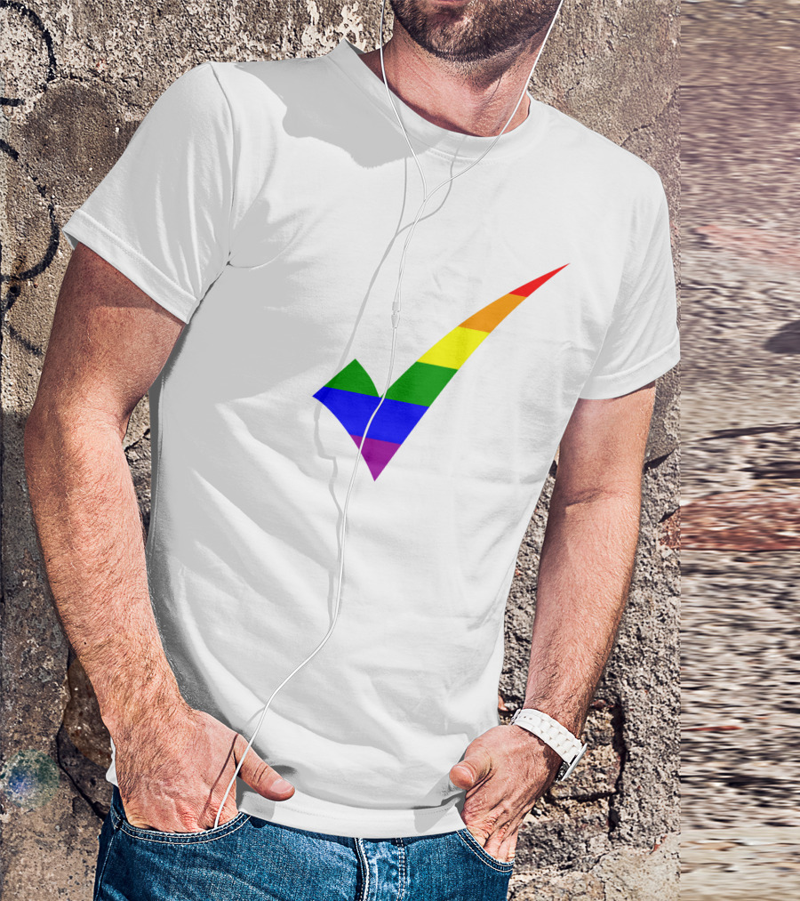 Rainbow Check T-Shirt