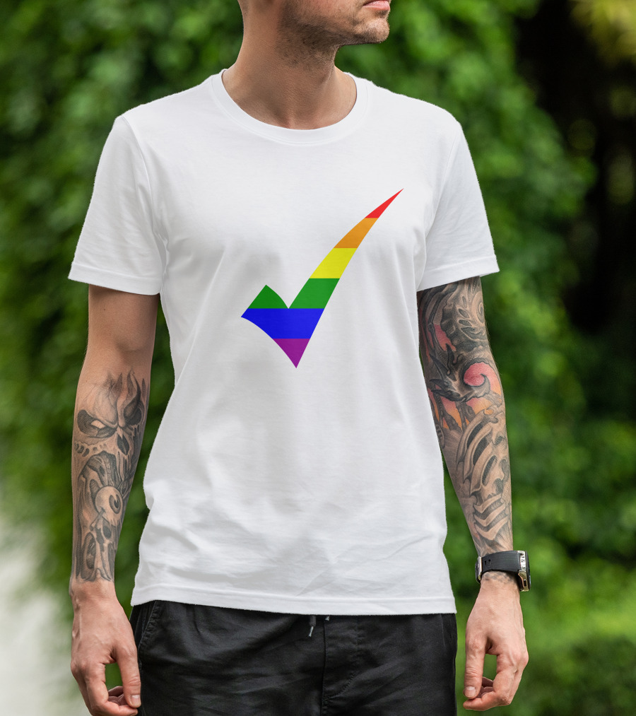Rainbow Check T-Shirt