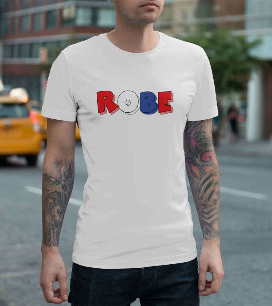ROBE Red White Blue Bold Letters T-Shirt