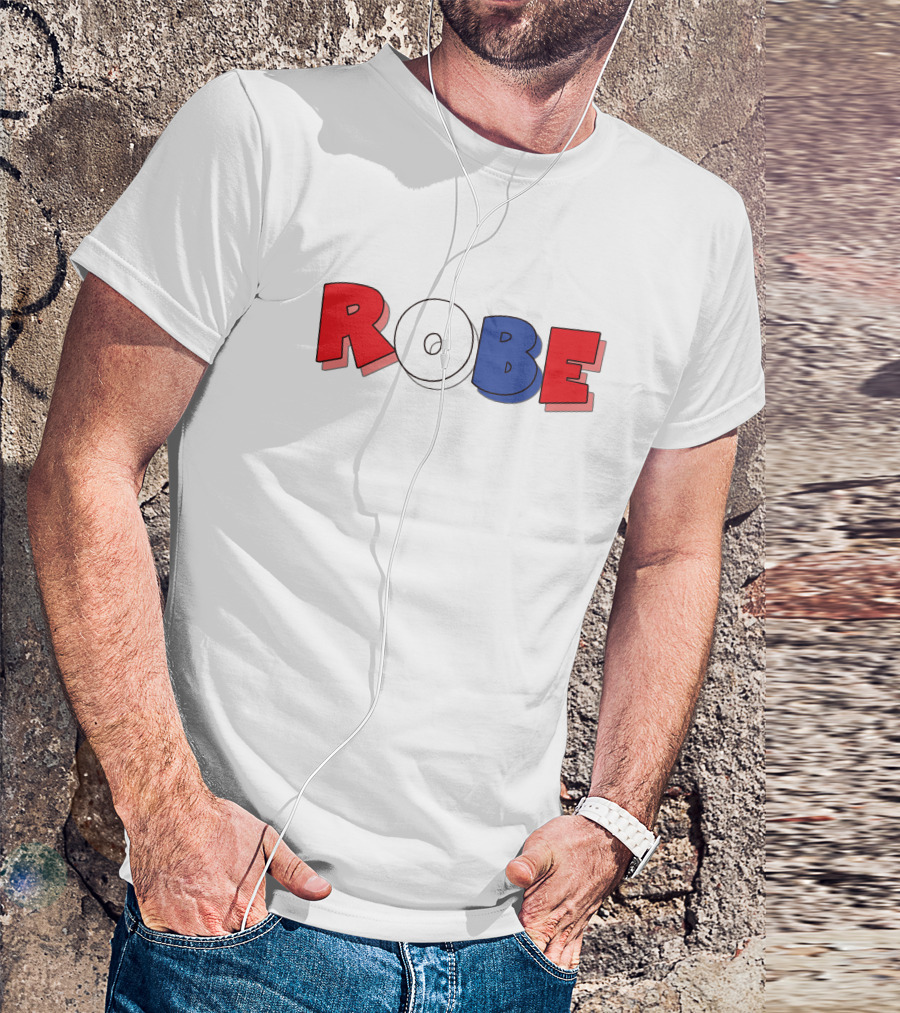ROBE Red White Blue Bold Letters T-Shirt