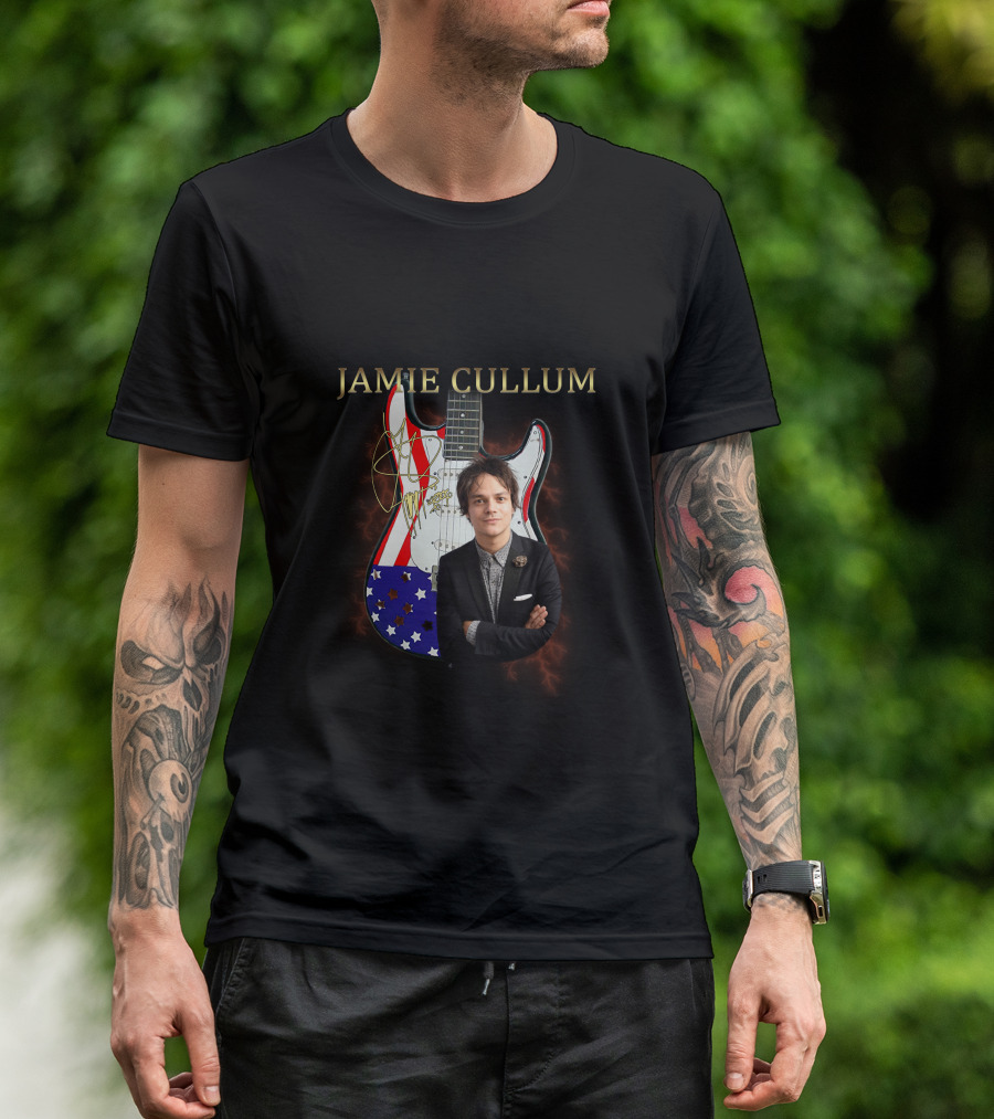 Jamie Cullum Signature Guitar American Flag T-Shirt