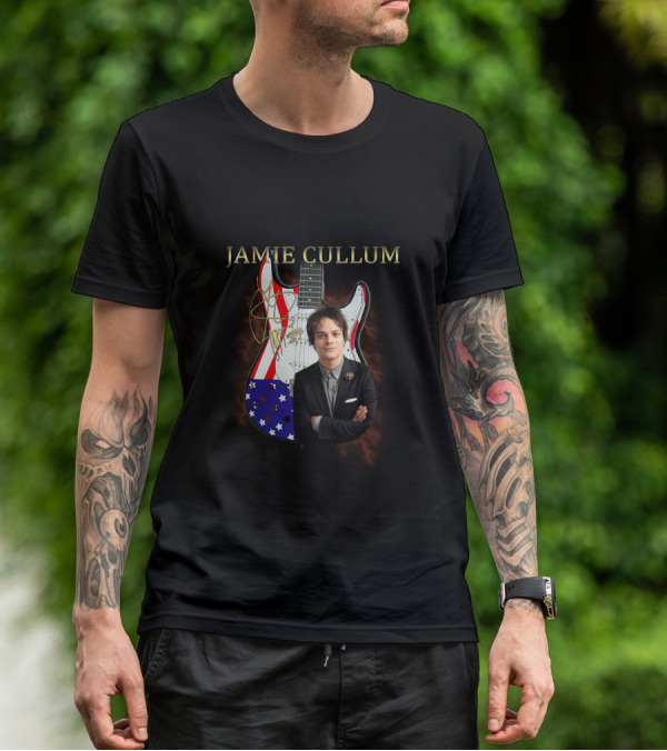 Jamie Cullum Signature Guitar American Flag T-Shirt