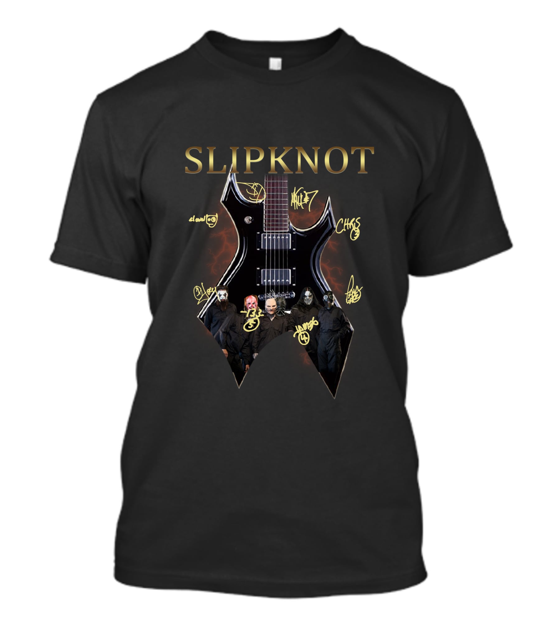 Slipknot Guitar Signatures Band Members T-Shirt