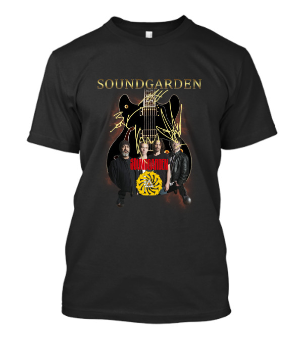 Soundgarden Guitar With Band Members T-Shirt