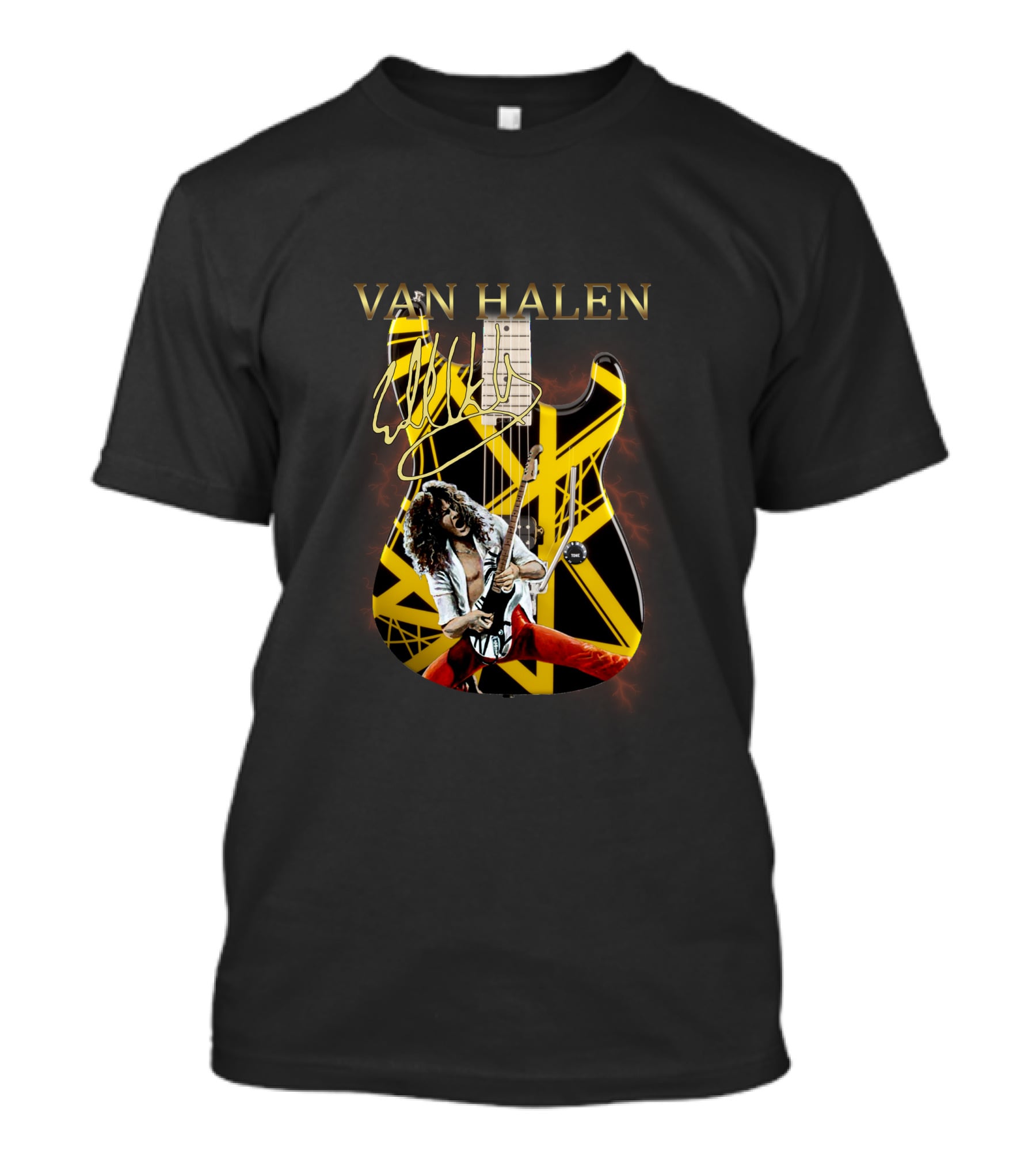 Van Halen Signature Guitar Eddie Van Halen Iconic Striped T-Shirt