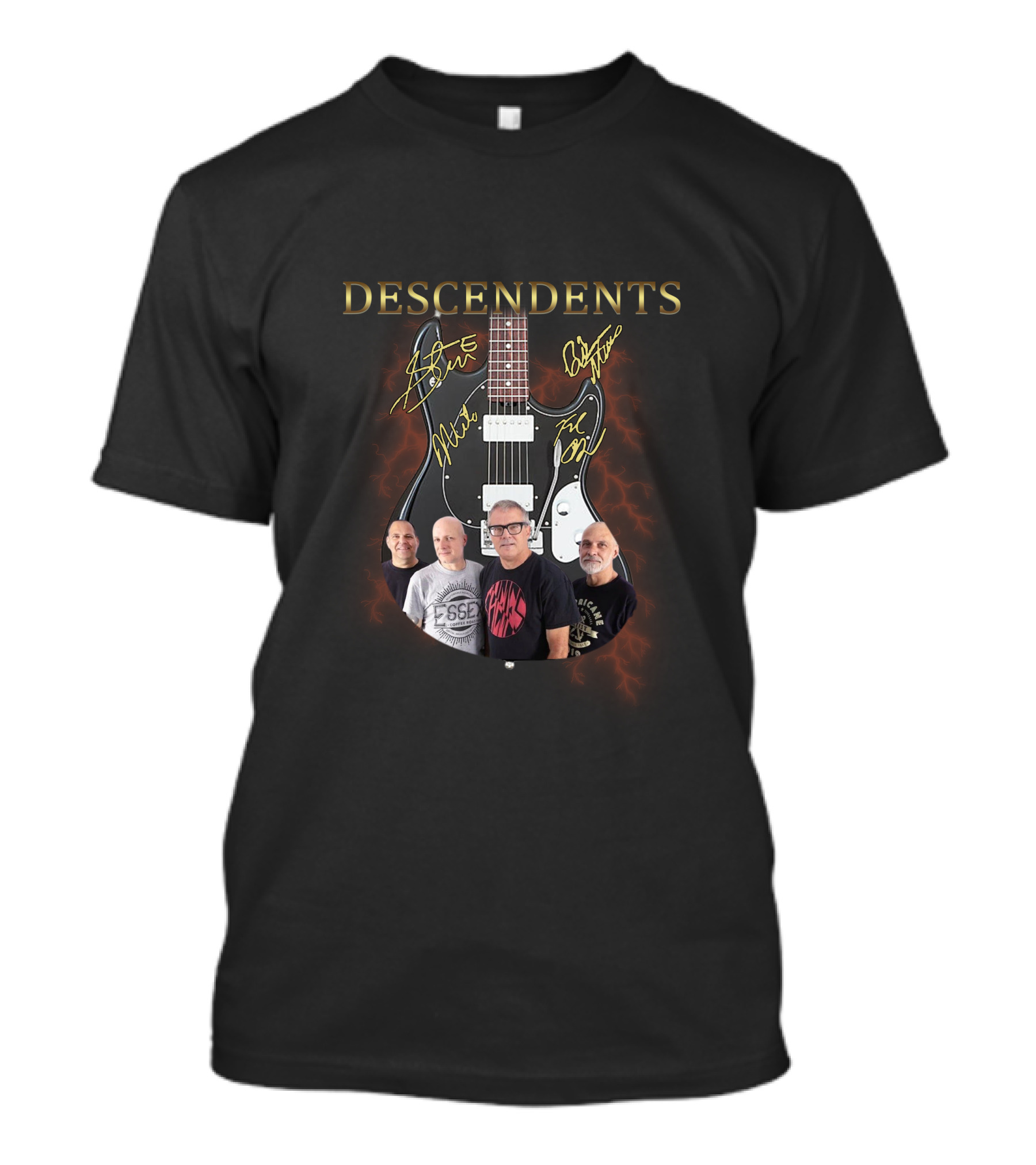 Descendents Guitar With Band Members T-Shirt