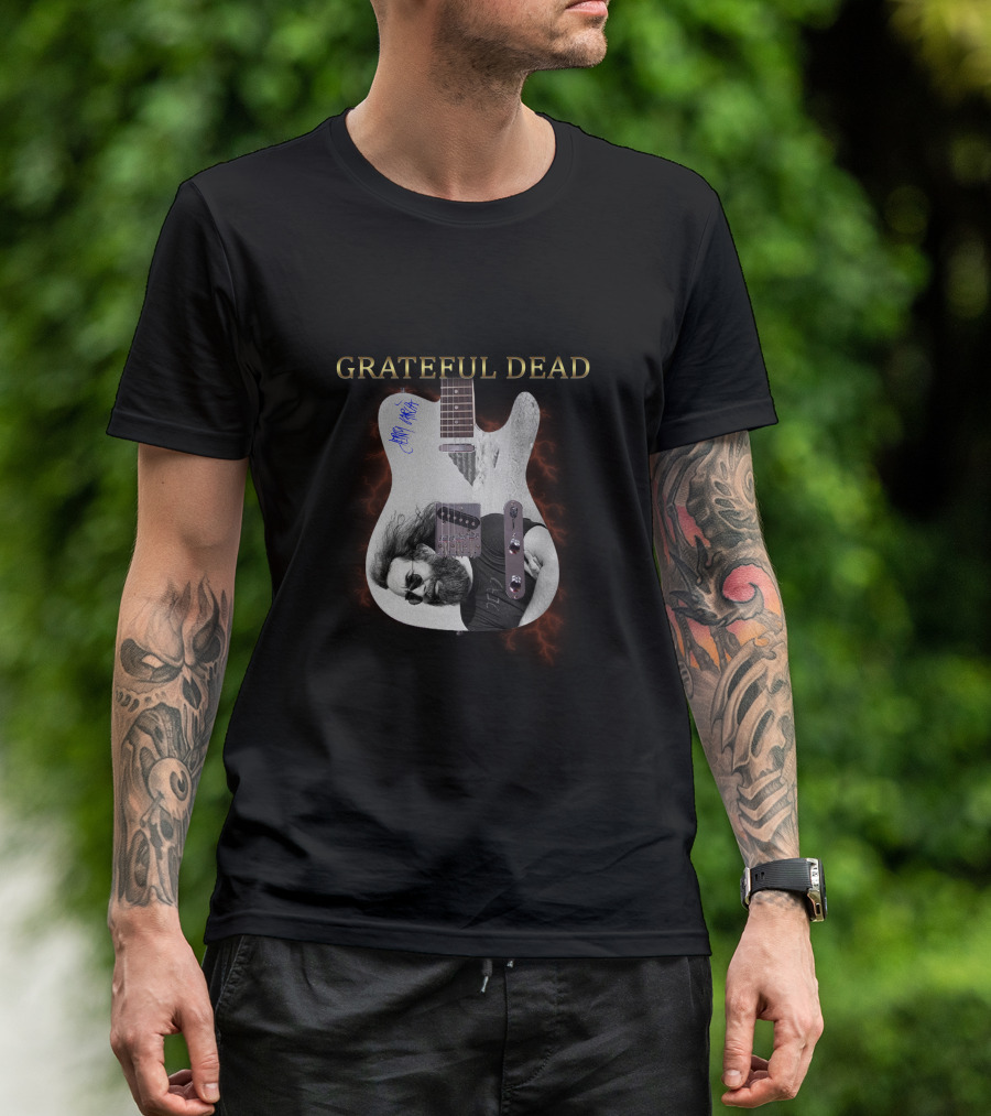 Grateful Dead Jerry Garcia Signature Guitar T-Shirt