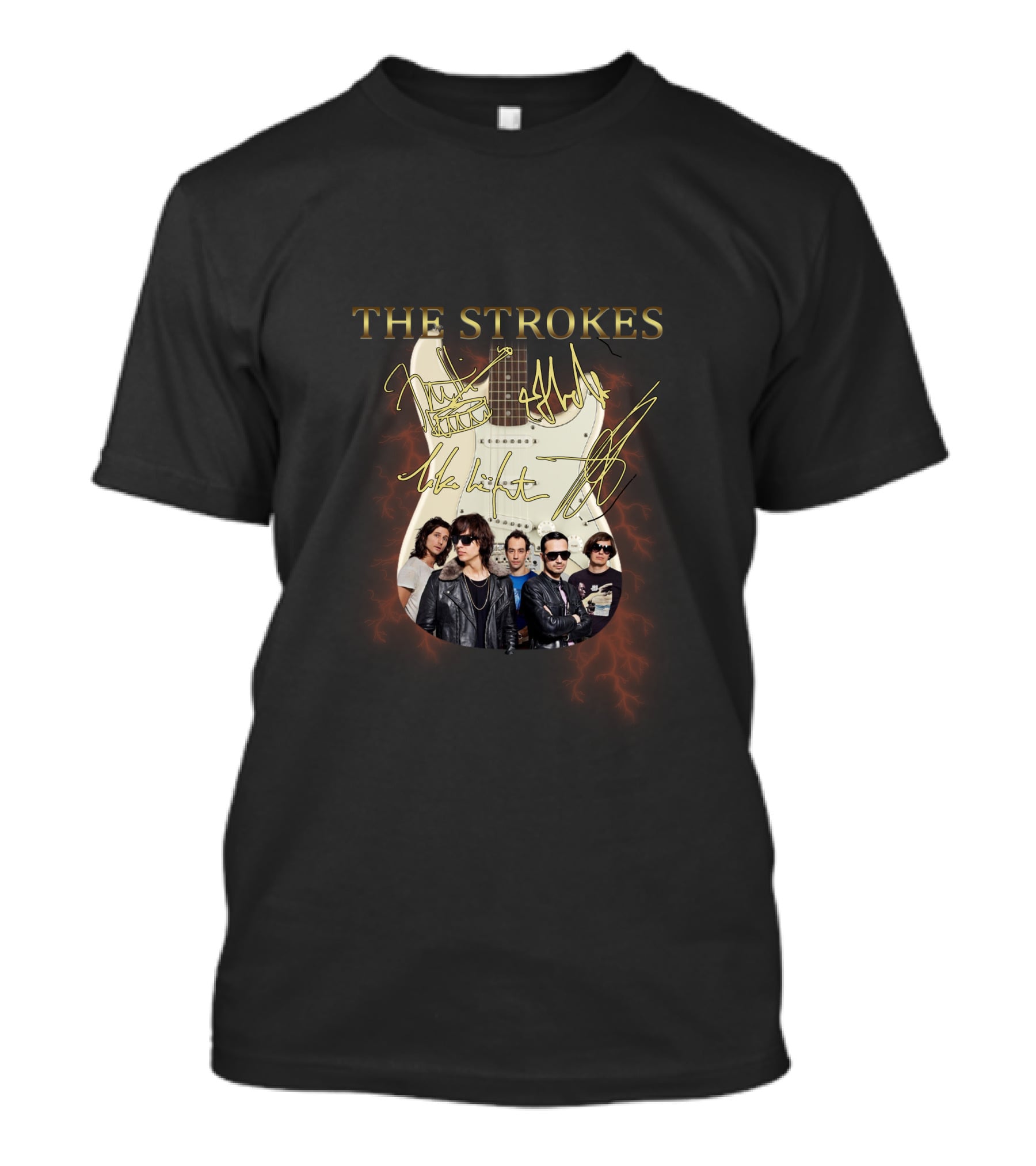 The Strokes Electric Guitar Band Members T-Shirt
