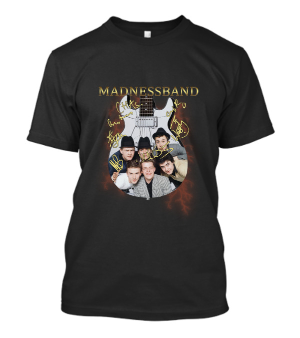 MADNESSBAND Guitar Signature Collage With Band Members T-Shirt