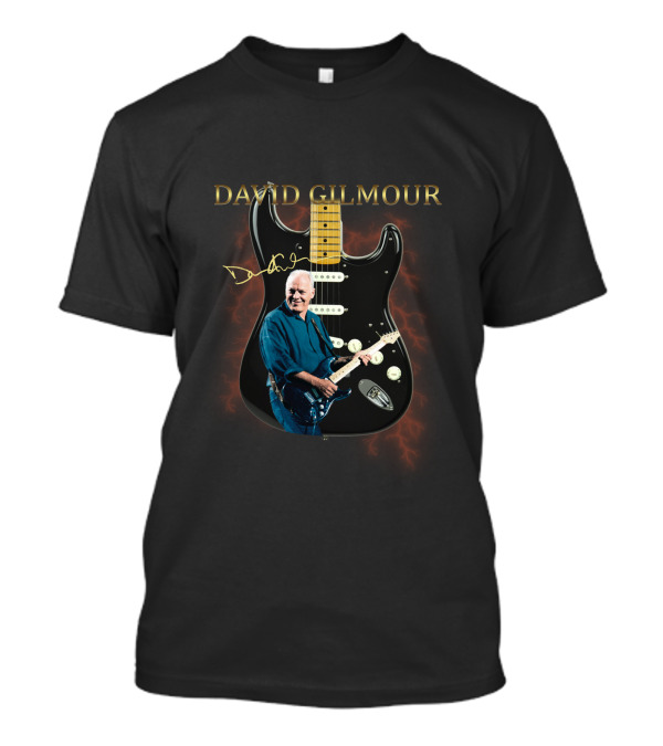 David Gilmour Signature Guitar With Iconic Image And Signature T-Shirt