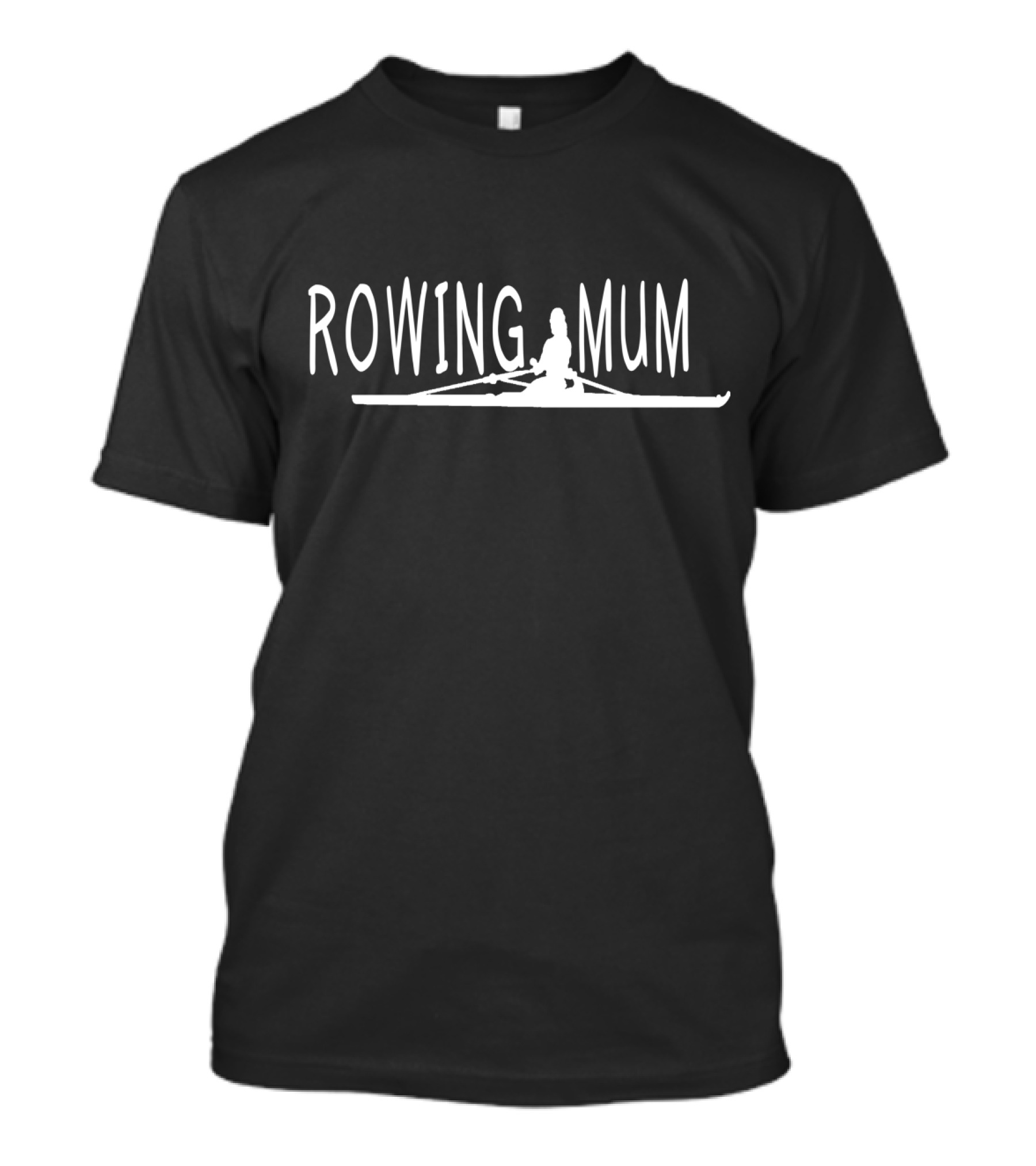 Rowing Mum Silhouette Design With Single Scull Boat T-Shirt