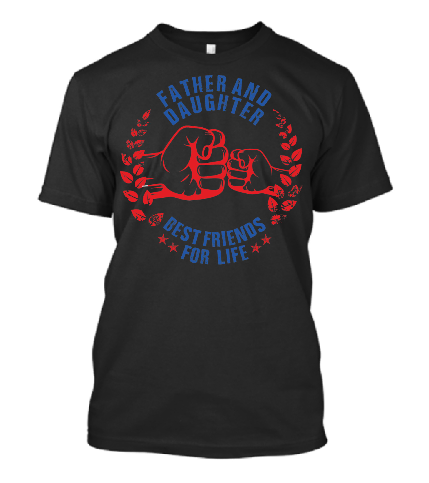 Father And Daughter Best Friends For Life Fist Bump USA T-Shirt