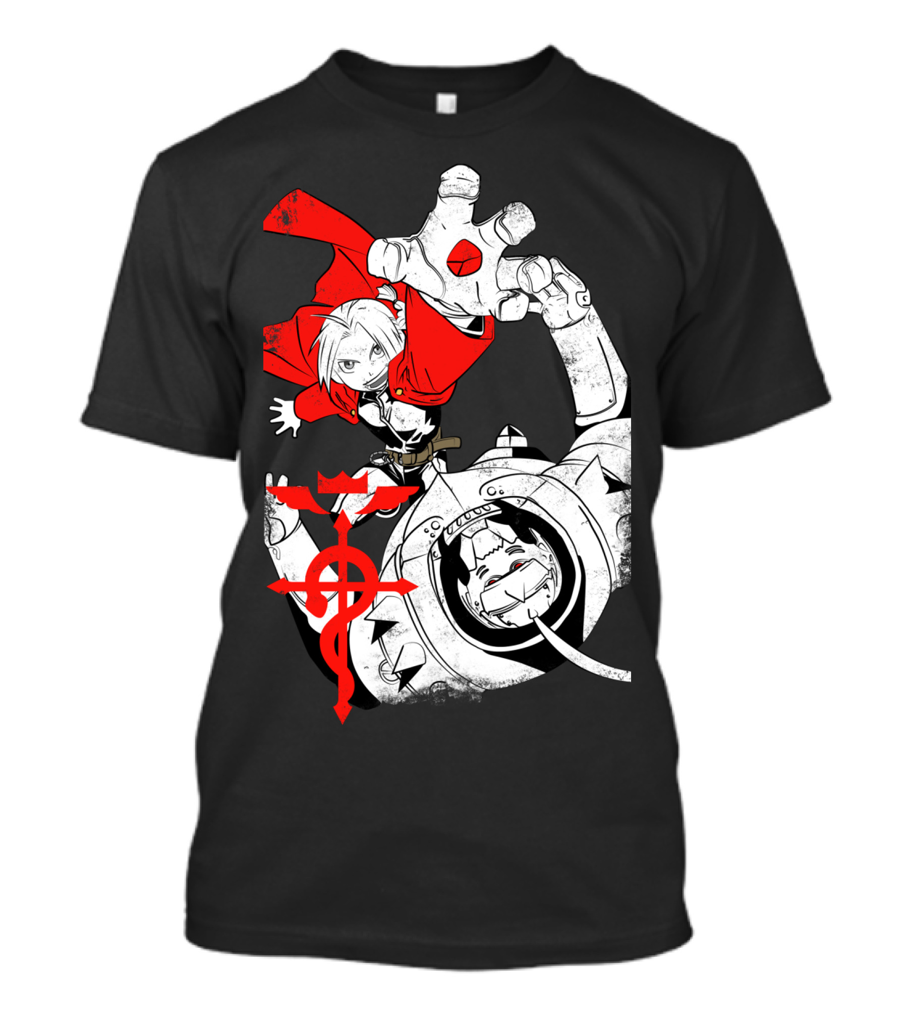 Fullmetal Alchemist Brotherhood Red Symbol Alphonse And Edward Elric T-Shirt