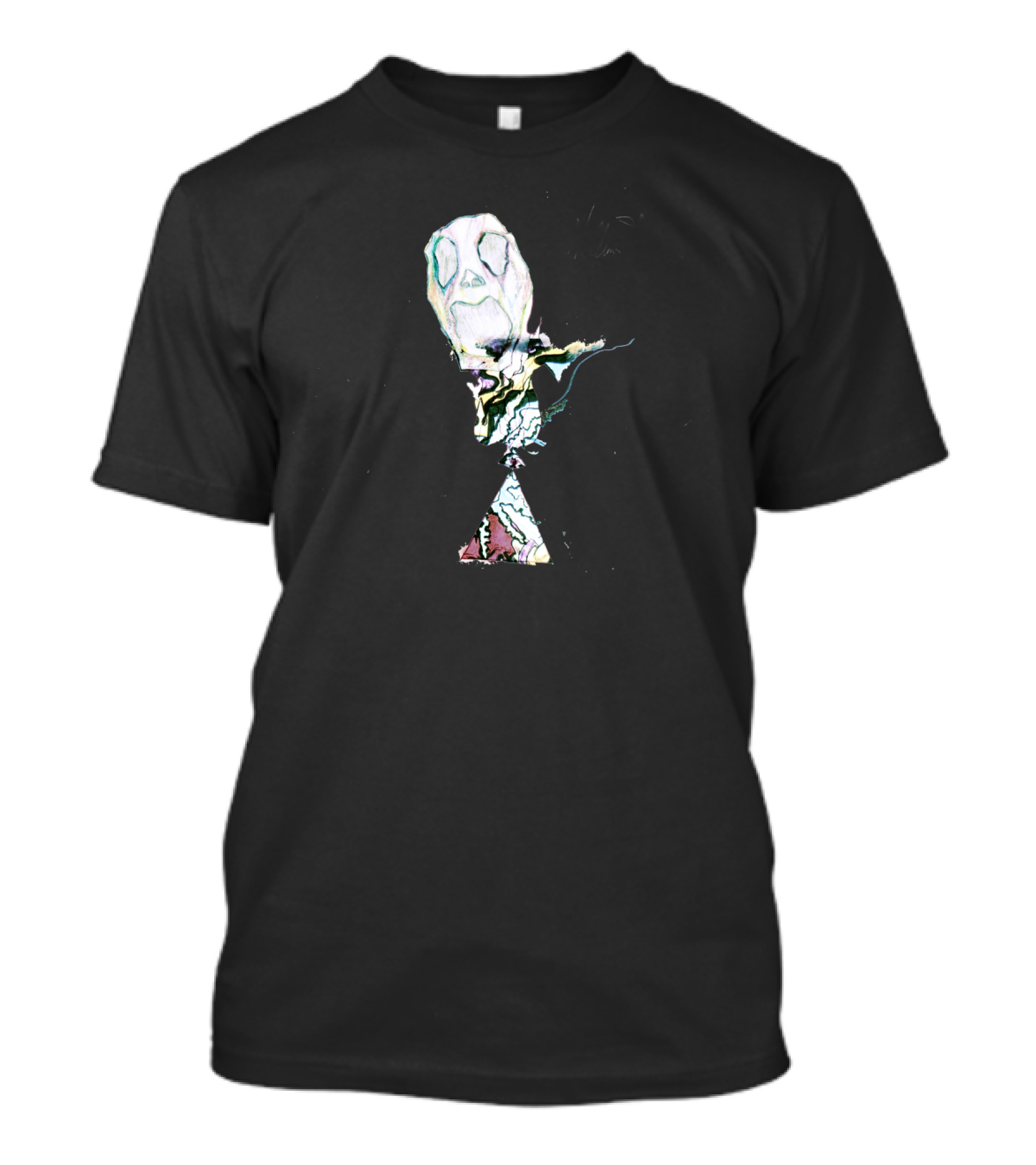 Skull And Triangle Emblem Ghostly Pyramid Demon T-Shirt