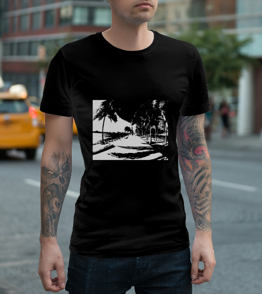 I Am From Miami Scenic Palm-Lined Pathway T-Shirt