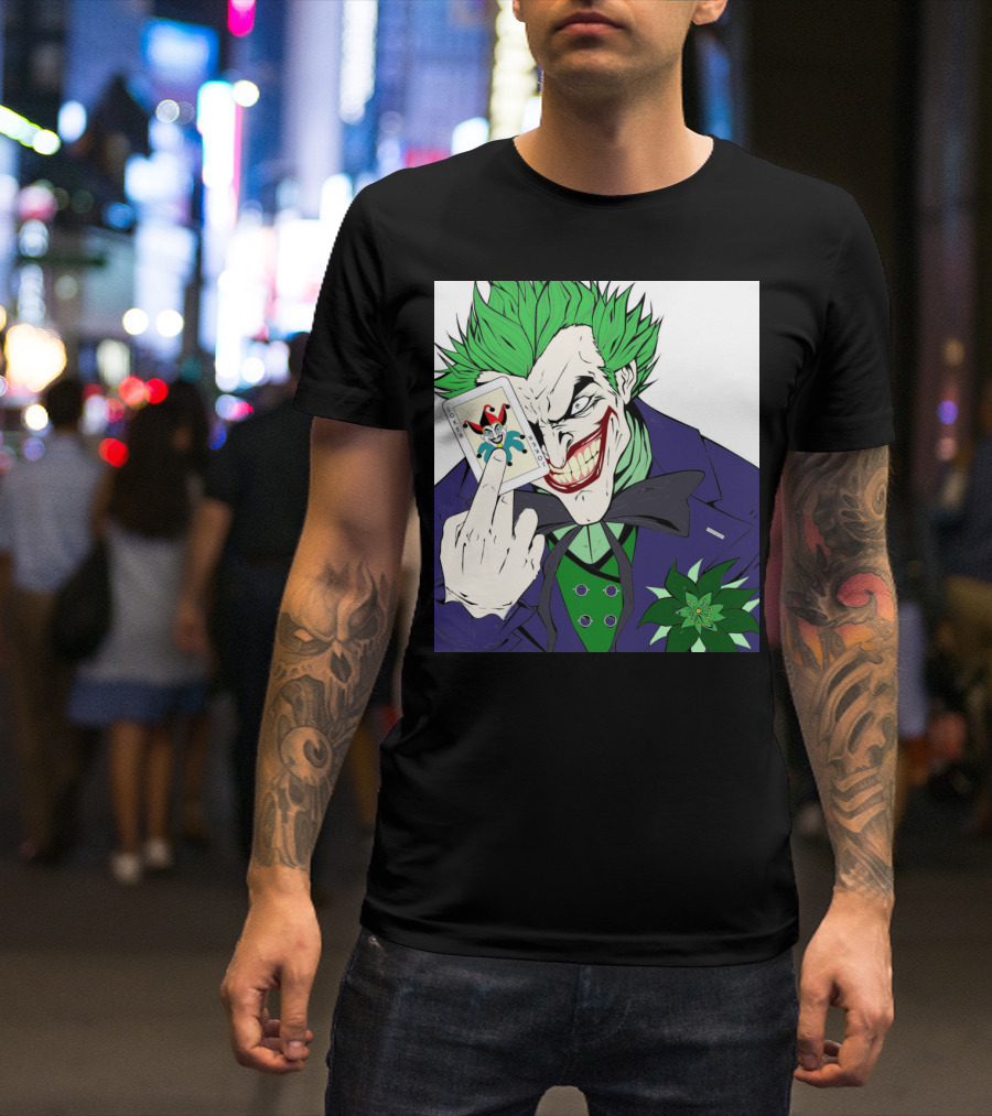 The Joker Holding Playing Card Is This Your Card? T-Shirt