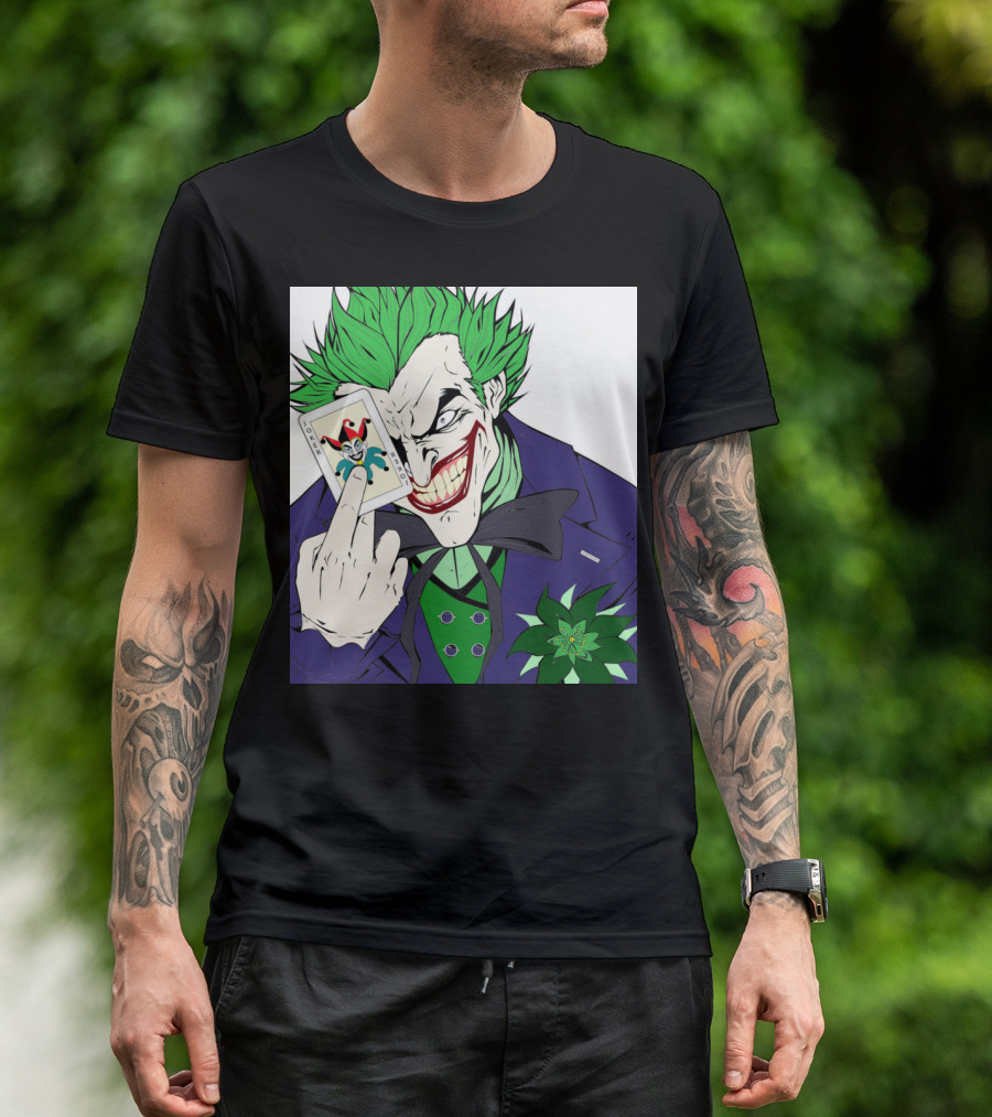 The Joker Holding Playing Card Is This Your Card? T-Shirt