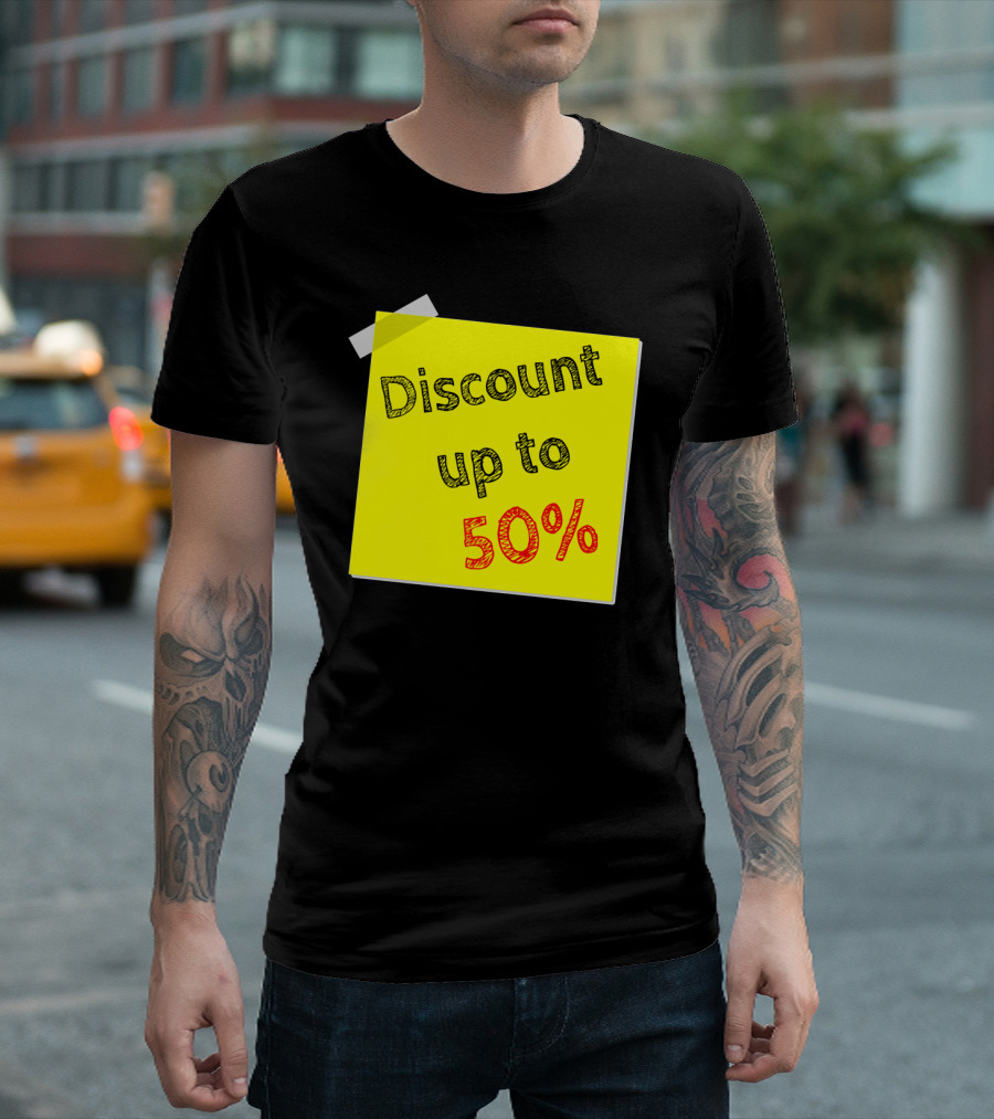 Discount Up To 50% Sale Event T-Shirt