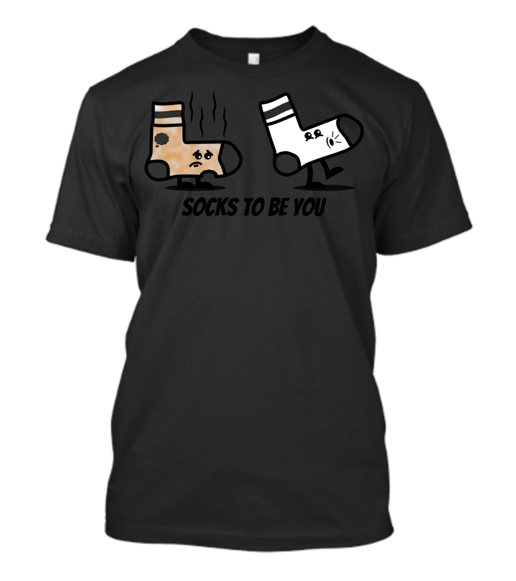 Socks To Be You Dirty Sock Funny Cartoon T-Shirt