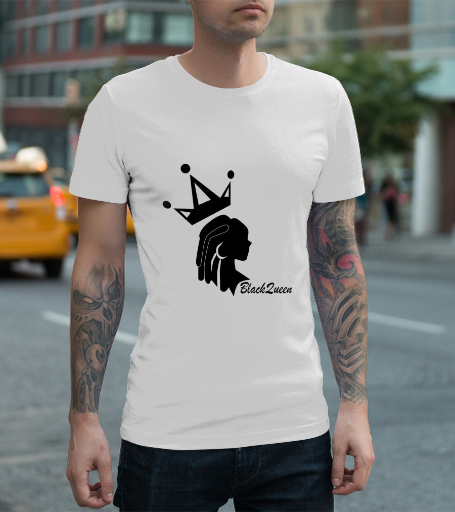 Black2Queen Silhouette with Crown T-Shirt